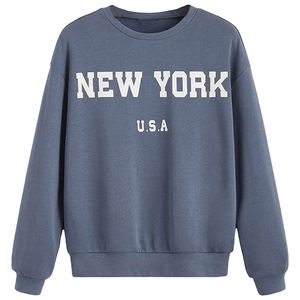 Pull-over court à col rond pour homme, personnalisé OEM, manches longues, 100 % coton, uni, avec impression sérigraphique et numérique, vente en gros - Product Image 1