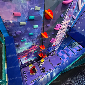 Tùy Chỉnh LED Trong Nhà Gia Đình Trung Tâm Giải Trí Trampoline Công Viên Slide Go-Kart Leo Núi Đá CE Chứng Nhận Tổng Giải Pháp - Product Image 2