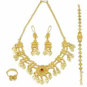 Wholesale 14K18K24K Micron Gold Filled France & European Design Necklaces <b>Set</b> Traditional Dubai Style Bridal Fashion Jewelry <b>Set</b> - Product Image 2