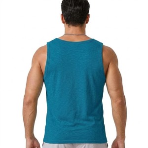 2026 <b>Mens</b> Solid Color Tank Top Sleeveless <b>Gym</b> Fitness <b>Vest</b> Breathable Lightweight Summer Muscle Tank Casual Wear Custom OEM - Product Image 4