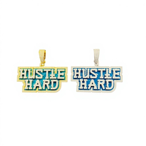 Collar de Moissanita Hustle Hard con Incrustaciones de Diamantes, Estilo Hip Hop, Lujoso y Moderno, Joyería Urbana para Hombre - Product Image 5