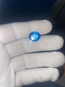 Piedra Preciosa de Turquesa Natural de 9.60 Ct |   Corte Ovalado |   Azul Cielo |   Piedras Sueltas de Calidad para Joyería - Product Image 3