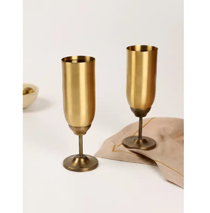 Organisateur de Pooja en verre décoratif en laiton écologique pour la maison, avec verre à eau, à prix abordable - Product Image 2