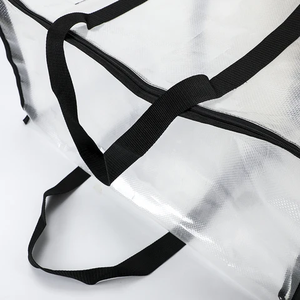 Sac fourre-tout en PVC transparent avec poignées noires, fermeture éclair, style minimaliste, souple, unisexe, pour la chasse - Product Image 6