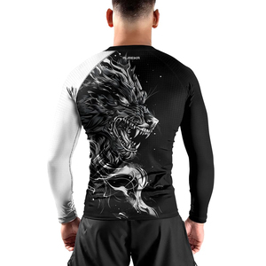 Rashguard de manga larga para mujer, tela elástica, logotipo personalizado, para artes marciales, grappling, entrenamiento, Rash Guard para hombre en venta - Product Image 3