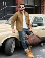 Veste d'hiver pour homme en polyester matelassé avec fermeture à boutons et rembourrage en coton