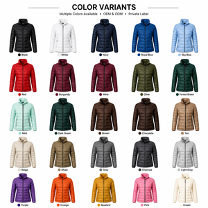 Veste matelassée légère en duvet pour femme, doudoune isolante d'hiver, fabrication OEM ODM, marque privée, vente en gros - Product Image 5