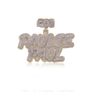 Bague de fiançailles RB Gems personnalisée en or jaune et blanc 10 carats, 13,44 carats, sertie de diamants naturels IGI, style hip-hop, cadeau pour anniversaire de mariage - Product Image 1