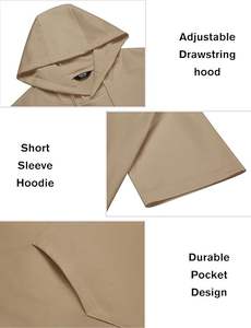 Ensemble de survêtement pour homme 2 pièces, sweat à capuche et short de sport décontracté à manches courtes - Product Image 5