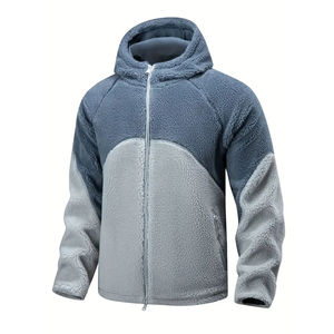 Chaqueta de Forro Polar Acolchada para Hombre, Estilo Moderno, Color Sólido, Cierre de Cremallera, Transpirable, Ecológica, Resistente al Viento, Ropa Casual de Invierno - Product Image 6