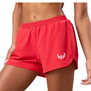 Coral Red Women's High Casual Running Shorts Lightweight Gym Workout Quick Dry Breathable Anti-Wrinkle Activewear Shorts <b>Skirts</b> - Product Image 1