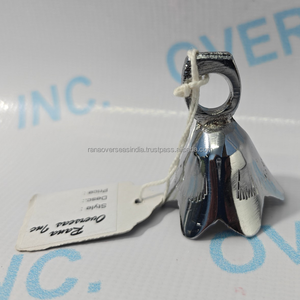 Campanas Colgantes Decorativas de Latón Grabado con Acabado Plateado, Campana de Metal para Puerta, Decoración de Pared, Artículo de Regalo Espiritual - Product Image 4