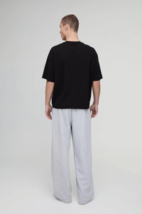 เสื้อยืดผู้ชาย ผ้าฝ้าย 100% ทรงโอเวอร์ไซส์ หลวม สวมใส่สบาย คอกลม หนานุ่ม สไตล์ฮิปฮอป เรียบง่าย สตรีทแวร์ ขายส่ง เสื้อเจอร์ซีย์สั่งทำได้ สหรัฐอเมริกา - Product Image 3