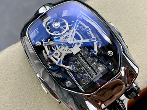 Precision Manufacturing of Luxurious Silver Tourbillon Automatic <b>Mechanical</b> Men's <b>Watch</b> for Leisure Travel and Commuting - Product Image 2