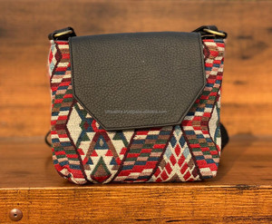 Nueva gran oferta, bolsos hechos a mano de cuero genuino Jacquard, multiusos, nuevo bolso cruzado elegante Vintage, producto a granel de tarifa barata - Product Image 3