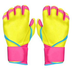 Gants de frappe de baseball professionnels en cuir antidérapant avec logo personnalisé, en cuir pleine fleur de qualité supérieure, fabriqués par Bruce Bolt. - Product Image 6