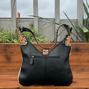 Nuevo bolso Hobo de cuero de vaca genuino de alta calidad, bolso de hombro de diseñador artesanal duradero para mujer - Product Image 5