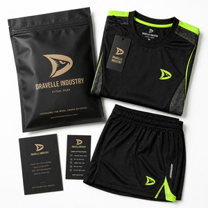 Conjunto de Ropa de Fútbol Sala Personalizada al por Mayor, Camiseta y Pantalones Cortos de Fútbol de Secado Rápido para Hombre, Kit de Entrenamiento de Fútbol Transpirable de Malla, Ropa Deportiva para Interiores - Product Image 5
