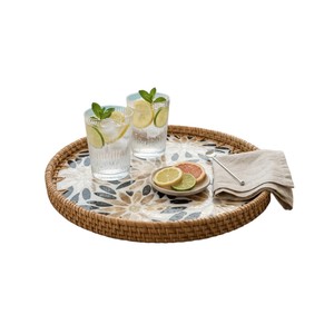 ถาดเสิร์ฟหอยมุกทำมือหวายสำหรับตกแต่งบ้านสุดหรู - Product Image 5