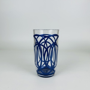 Verre à eau ou highball en plastique acrylique avec accents en spirale de couleur personnalisée - Product Image 3