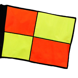 TSFI TST-54LFCP1 Soccer Referee <b>Linesman</b> <b>Flag</b> Foldable Nylon Fabric Durable & Portable for Adult Football Training - Product Image 2