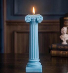 Bougie décorative parfumée, bougies de luxe, bougie structure art romain pour la décoration de la maison, cadeau de mariage, bougie pilier romain - Product Image 1