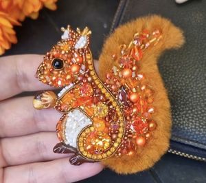 Premium Handcrafted Embroidery Brooch with Intricate Bead Embellishment Elegant Floral Embroidered Beaded Brooch Handmade Design - Product Image 2