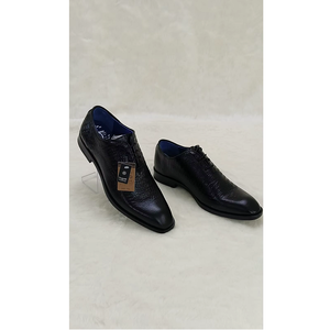 Chaussures habillées élégantes pour hommes en cuir véritable à bout pointu, confortables, imperméables et à lacets, pour affaires - Product Image 2