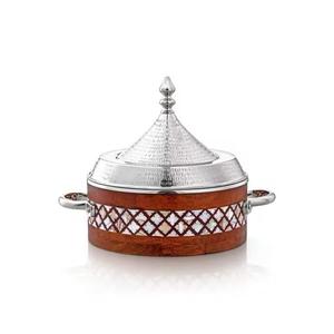 Contenedor de Especias de Madera Hecho a Mano con Tapa Dorada, Diseño Tradicional Chino, Hermético, para Almacenamiento de Alimentos, Redondo, para Uso en la Cocina - Product Image 2