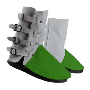 Protectores de Calzado de Soldadura de Cuero Vacuno Transpirable, Protección Industrial de Cuero para Calzado de Seguridad y Piel - Product Image 4