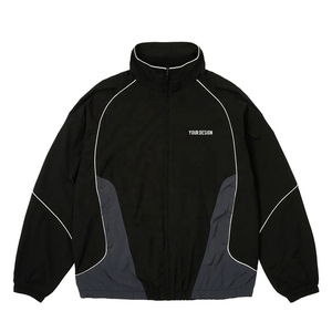 Custom Windbreaker Zip up Hoodie Nylon Washed Printed Vintage Lightweight Windproof Climbing <b>Jacket</b> <b>Men</b> - Product Image 1