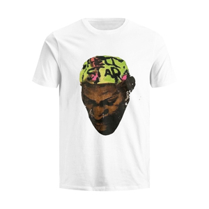 T-shirt unisexe à imprimé graphique abstrait, T-shirt ample pour homme, style streetwear américain, col rond, effet vieilli vintage - Product Image 2