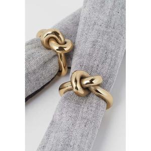 Anillo de Servilleta Moderno con Nudos Dorados, Elegante, de Acero Inoxidable Pulido, Anillo de Servilleta de Diseño de la Mejor Calidad - Product Image 1