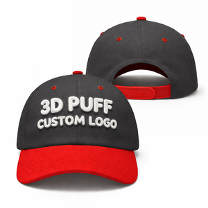 Casquettes streetwear personnalisées, dos en mesh respirant, séchage rapide, style snapback réglable, casquettes de baseball, impression 3D en relief - Product Image 1