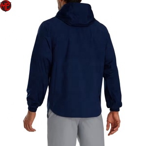 Hexaplus Industries <b>Men's</b> Hooded <b>Half</b> <b>Zip</b> Windproof Breathable Polyester Spandex Blend Golf <b>Jacket</b> - Product Image 6