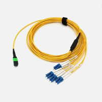Câble de dérivation optique OS2 G.657A1 LSZH MPO vers LC APC |   Cordon de brassage MTP à fibres optiques 8/12/24 pour centre de données 100G 400G