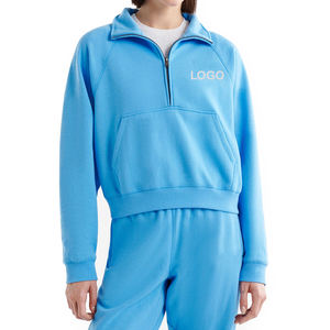 Sweat-shirt unisexe décontracté personnalisé en molleton demi-zip en mélange coton-polyester, coupe décontractée, col montant, idéal pour l'hiver – Tendance actuelle - Product Image 1