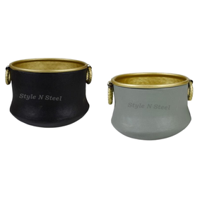 Maceta Handi de Hierro con Recubrimiento en Polvo, Duradera, Multiusos, Moderna y Clásica, para Interiores y Exteriores, con Drenaje - Product Image 3