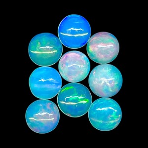Opale d'Éthiopie naturelle chatoyante, cabochon rond 6mm 7mm, pierres précieuses en vrac, lot, prix de gros, pour la fabrication de bijoux - Product Image 2