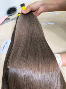 ผมเด็กขายดี 28 นิ้ว สี 2H ผมต่อเวียดนามแท้ คุณภาพสูง แบบ Super Double Drawn - Product Image 5