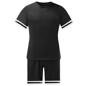 Ensemble deux pièces d'été pour homme : T-shirt personnalisé et short assorti en coton respirant – Nouveauté en promotion - Product Image 6