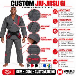 Kimono de Jiu Jitsu Brasileño Unisex Más Vendido, Uniforme de BJJ Preencogido, Pantalones Ripstop con Costuras Reforzadas, 420g Antibacteriano - Product Image 6
