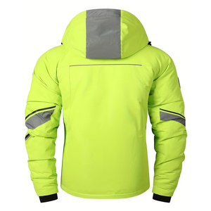 Chaqueta de invierno reflectante de alta visibilidad para hombre, hecha de poliéster, con cierre de cremallera y botones. - Product Image 2