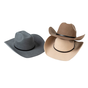 Nouveau Chapeau de Cowboy en Feutre de Laine à Large Bord avec Boucle de Ceinture, Tendance Automne Hiver, Chaud et Décontracté pour l'Extérieur - Product Image 1