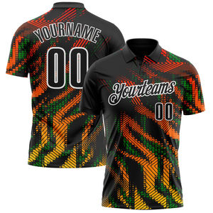 Nuevo Diseño de Moda con Logotipo Personalizado del Nombre del Equipo para Camiseta, Negro, Verde Hierba, Blanco, Diseño Geométrico 3D de Boliche, 100% Algodón, Secado Rápido - Product Image 1