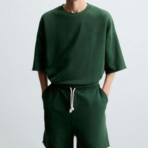 Camisetas y Pantalones Cortos de Alta Calidad, 100% Algodón, Artículo Básico, Color Personalizado, Lavado Vintage, Camisetas y Pantalones Cortos de Manga Corta Personalizados - Product Image 4