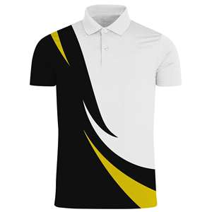 Polos de golf pour hommes personnalisés à sublimation dégradée, séchage rapide, 90% polyester 10% élasthanne, vêtements de sport imprimés - Product Image 1