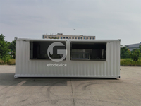 Conteneur de cuisine transportable, conteneur de restaurant, conversion entièrement équipée pour café, restaurants de restauration rapide, boutiques de barbecue