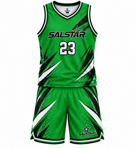 Conjunto de Uniforme de Baloncesto Verde Sublimado Personalizado para Hombre, Jersey y Pantalones Cortos de Baloncesto de Poliéster Premium, Fabricante de Ropa Deportiva para Equipos - Product Image 1