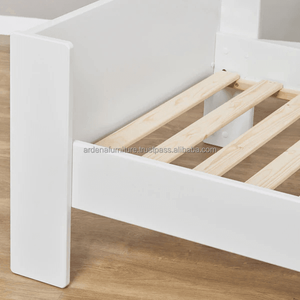 Cama minimalista moderna de madera para niños para el hogar Villa Hotel apartamento hecho a mano en Indonesia para uso escolar y hospitalario - Product Image 2